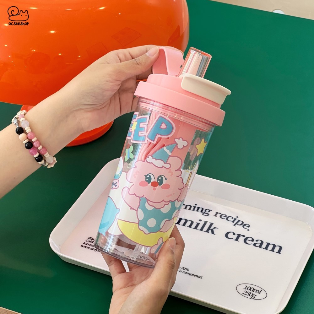 Bình nước nhựa Cartoon (550ml)