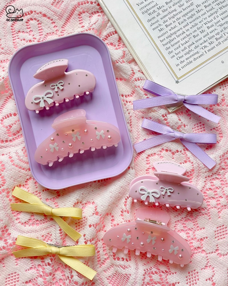 Kẹp càng cua gắn đá Nơ (8cm)