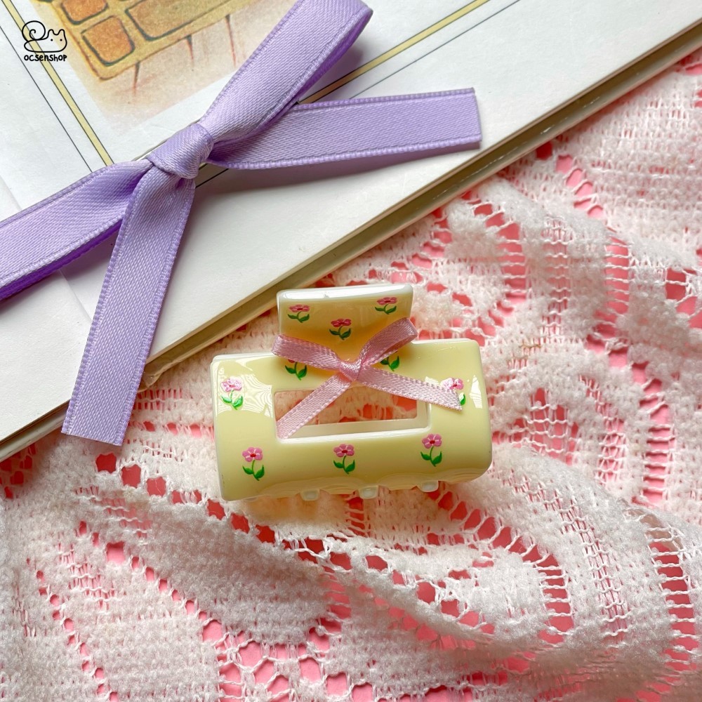 Kẹp càng cua đính nơ (5,5cm)