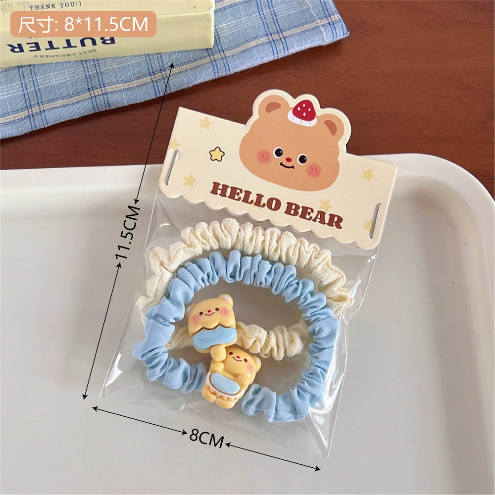 Set chun buộc tóc Cheese bear (2c)