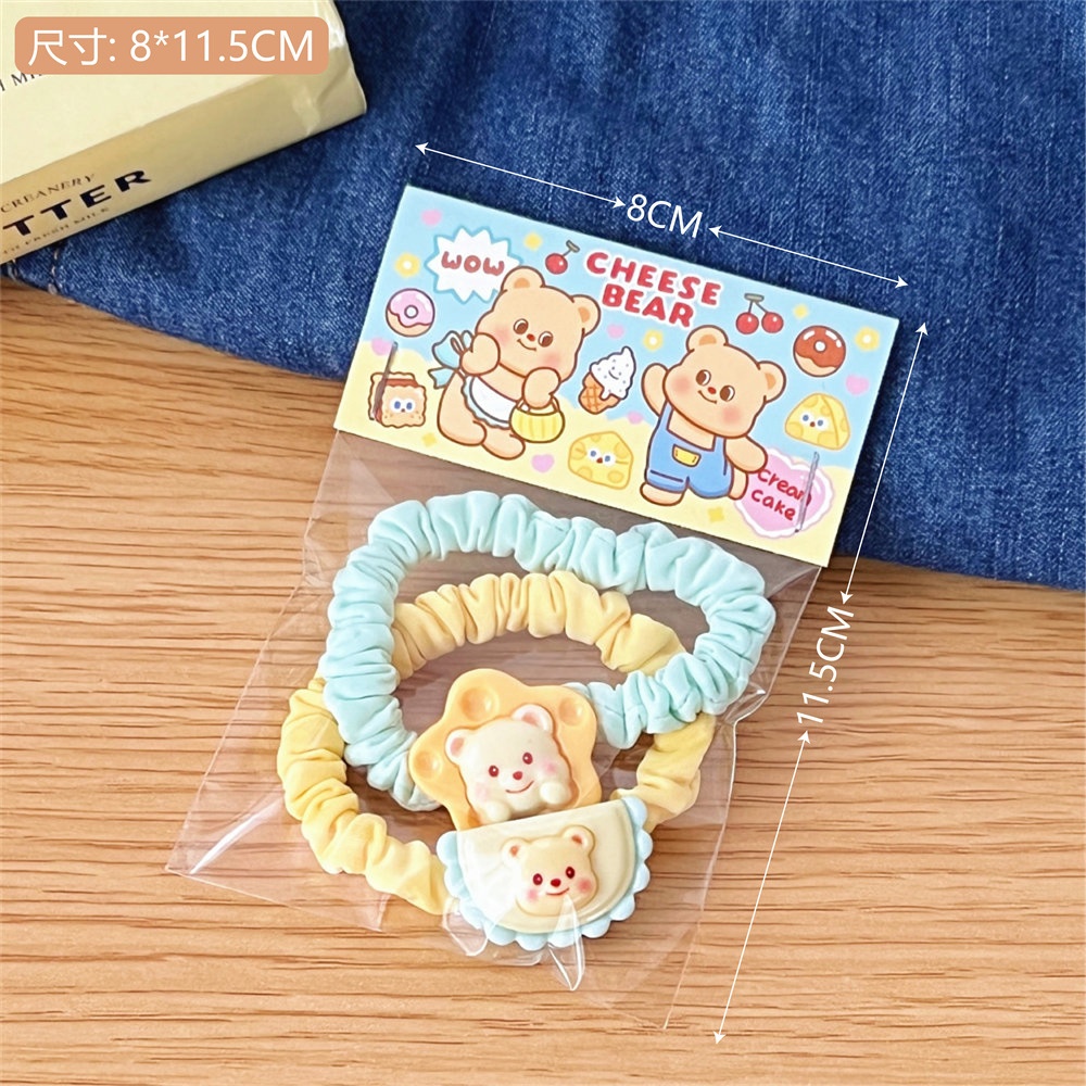 Set chun buộc tóc Cheese bear (2c)