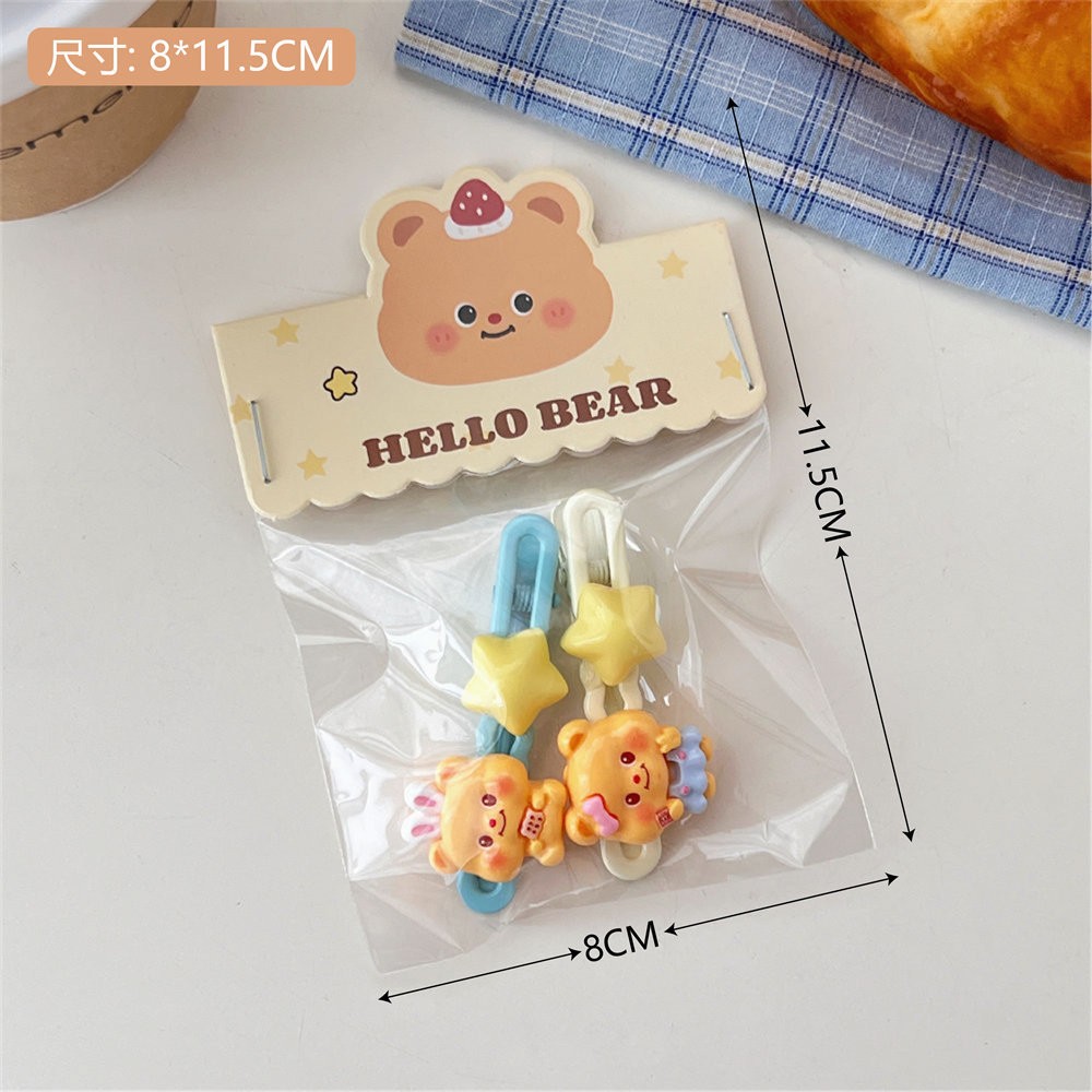 Set kẹp tóc Cheese bear (2c)