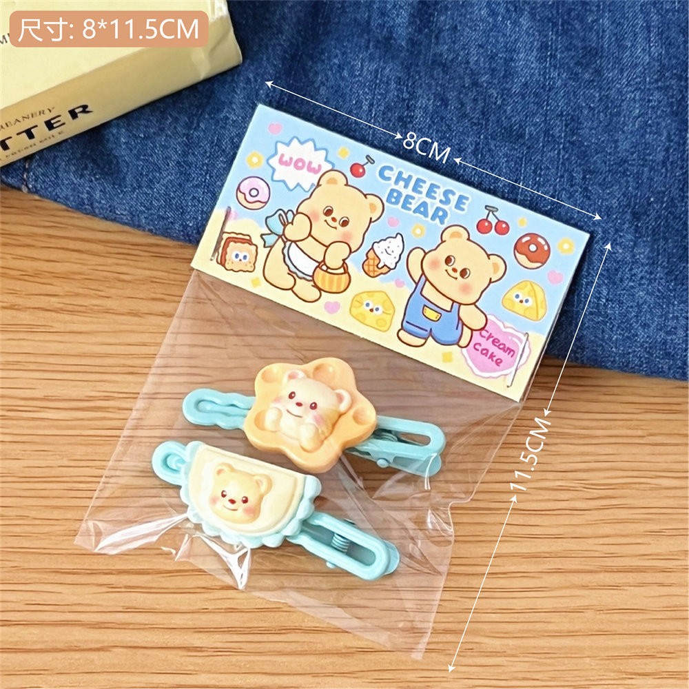 Set kẹp tóc Cheese bear (2c)