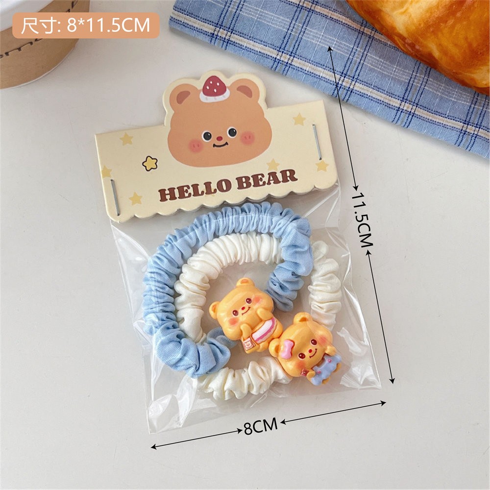 Set chun buộc tóc Cheese bear (2c)