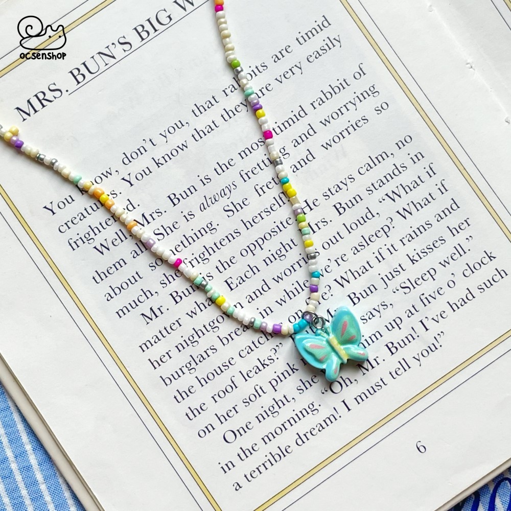 Vòng cổ hạt nhựa Butterfly