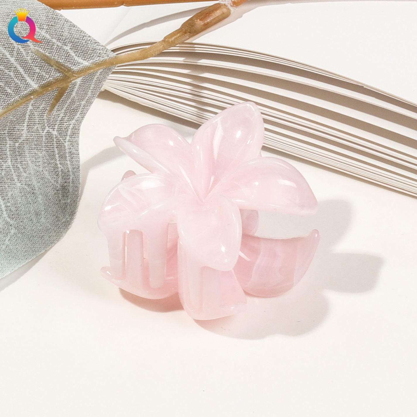 Kẹp càng cua hoa sứ marble (4cm)