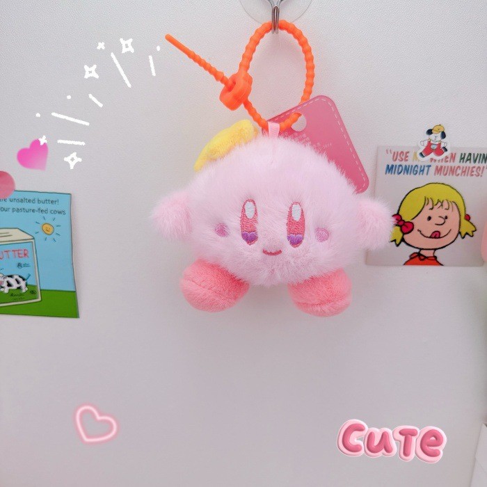 Móc khóa bông Kirby má hồng