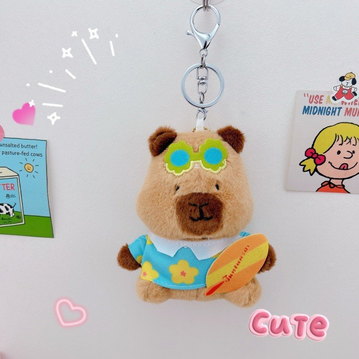Móc khóa Capybara bãi biển