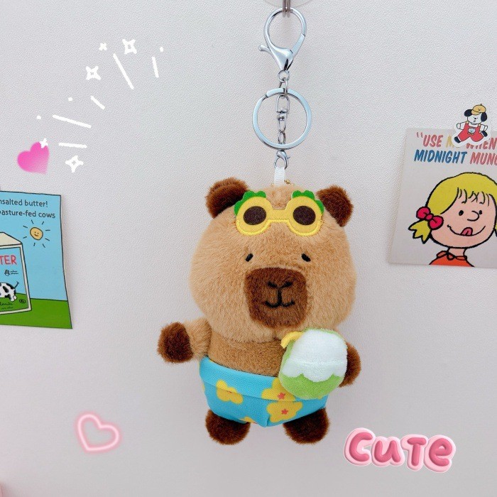 Móc khóa Capybara bãi biển