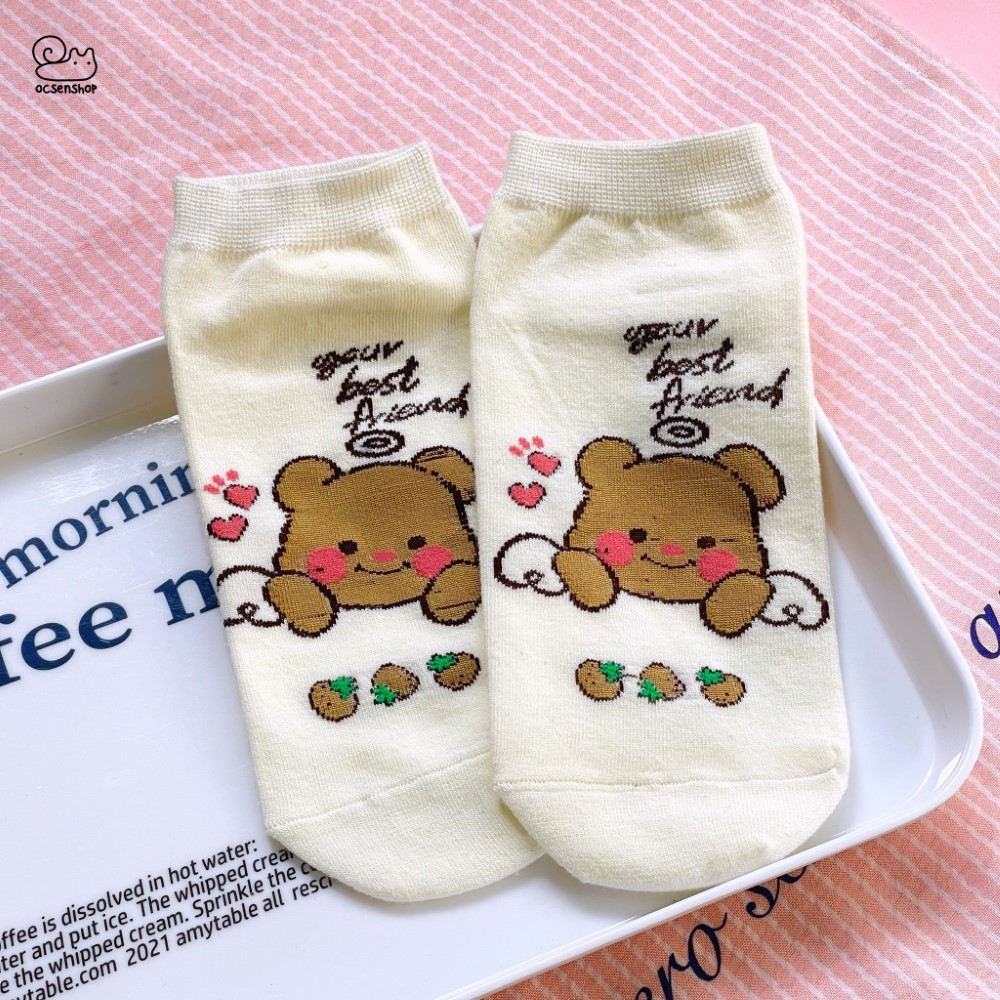 Tất ngắn cổ Cheese bear