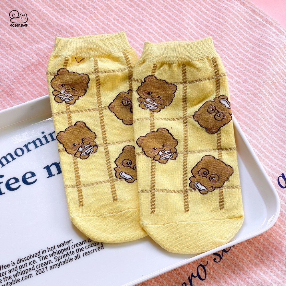 Tất ngắn cổ Cheese bear