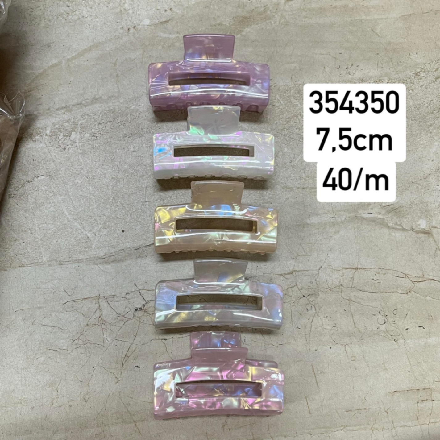 Kẹp càng cua xà cừ chữ nhật (7.5cm)
