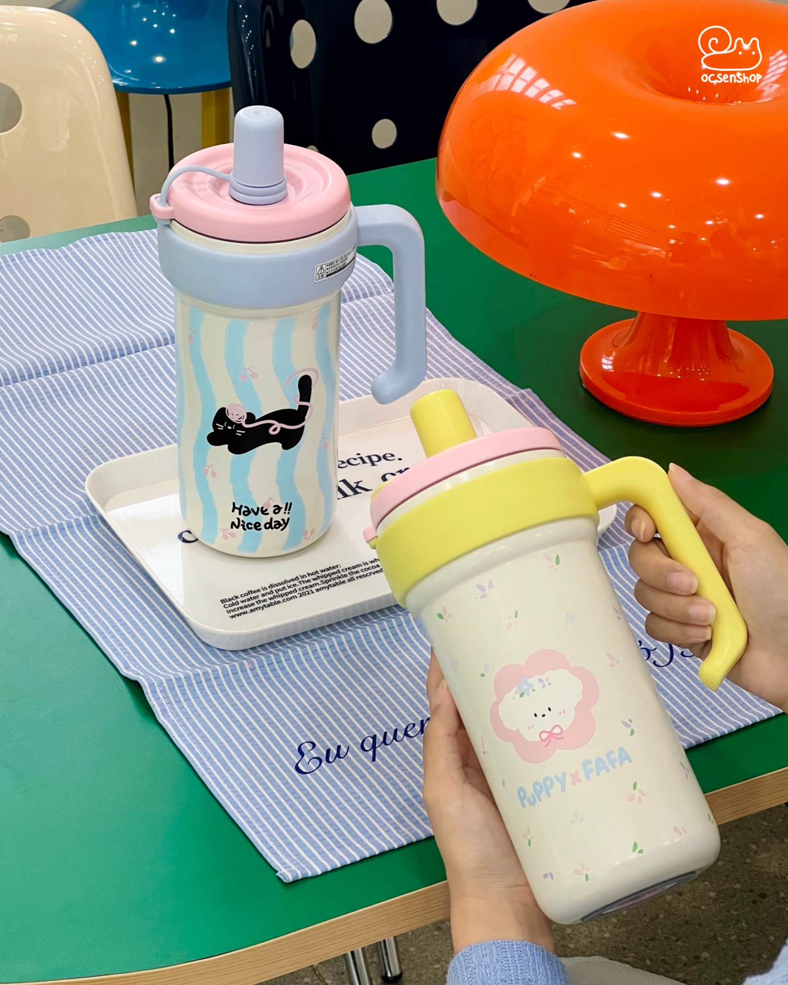 Bình giữ nhiệt Động vật có tay cầm (1000ml)