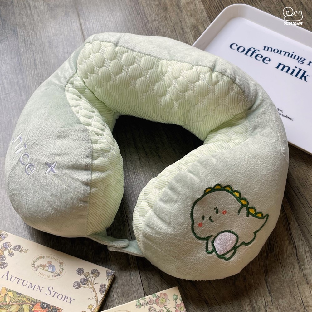 Gối kê cổ chữ U thêu