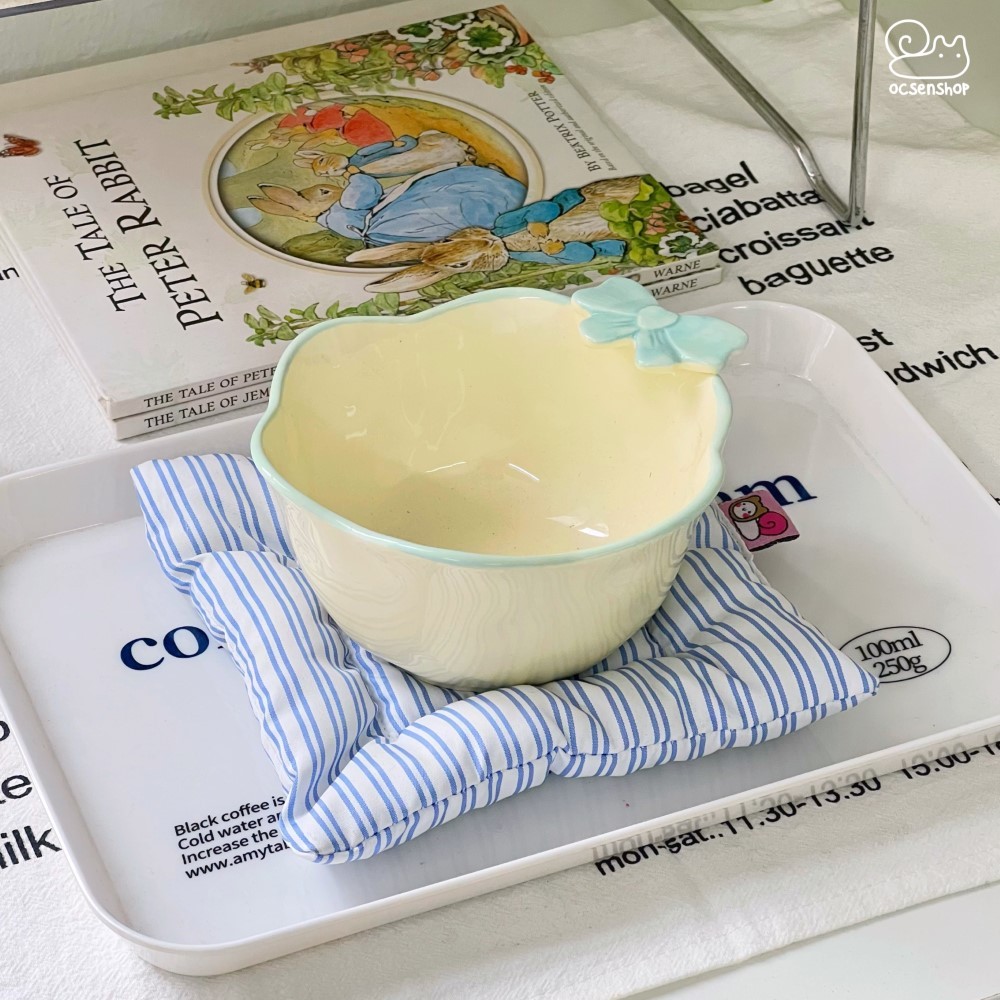 Bát sứ Nơ viền màu