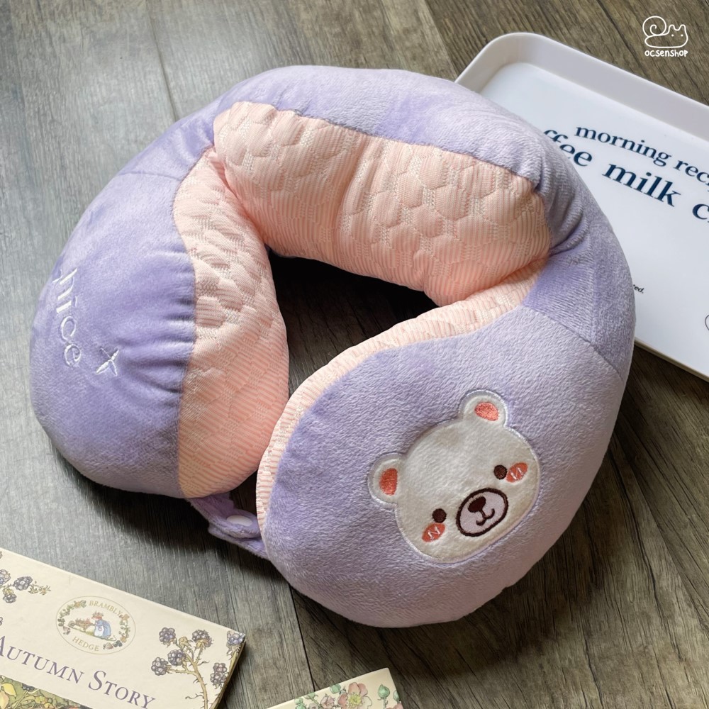 Gối kê cổ chữ U thêu