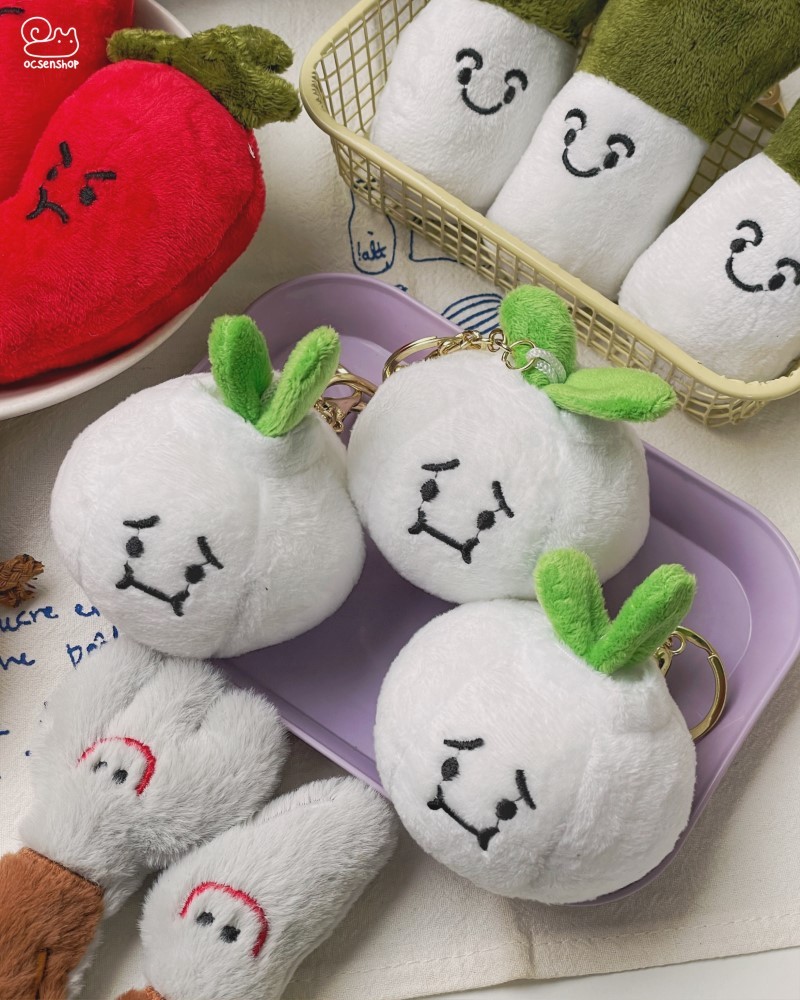 Móc khóa bông Rau Củ emotion