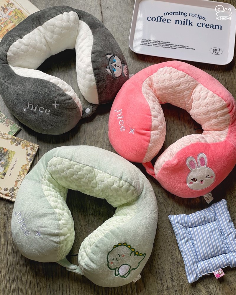 Gối kê cổ chữ U thêu