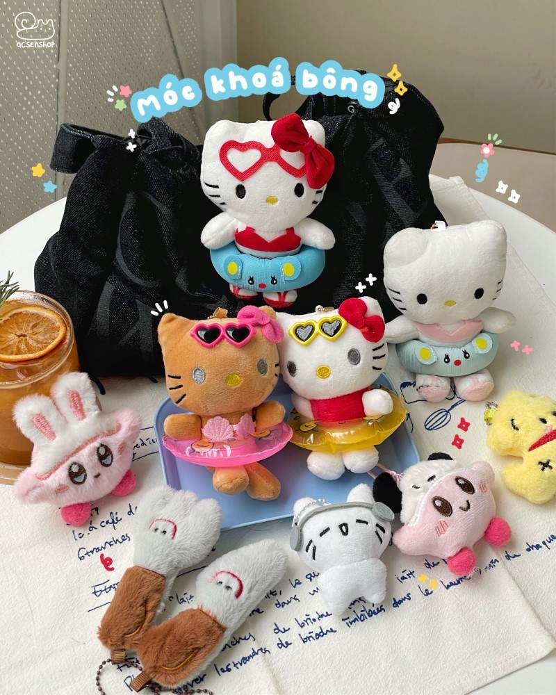 Móc khóa bông Hello Kitty summer (10cm)