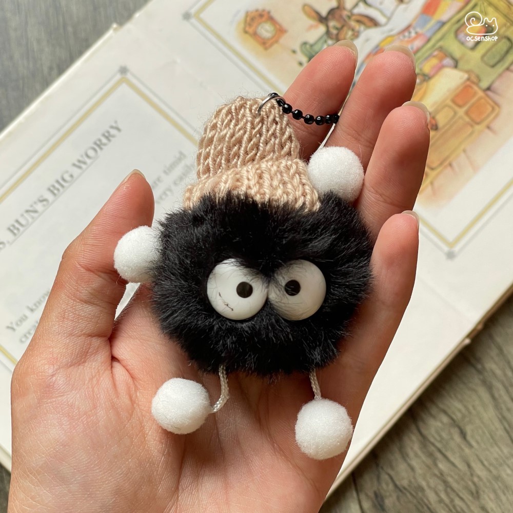 Móc khóa bông Susuwatari (9,5x6,5cm)
