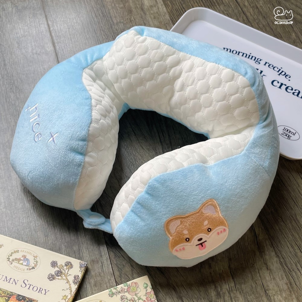 Gối kê cổ chữ U thêu