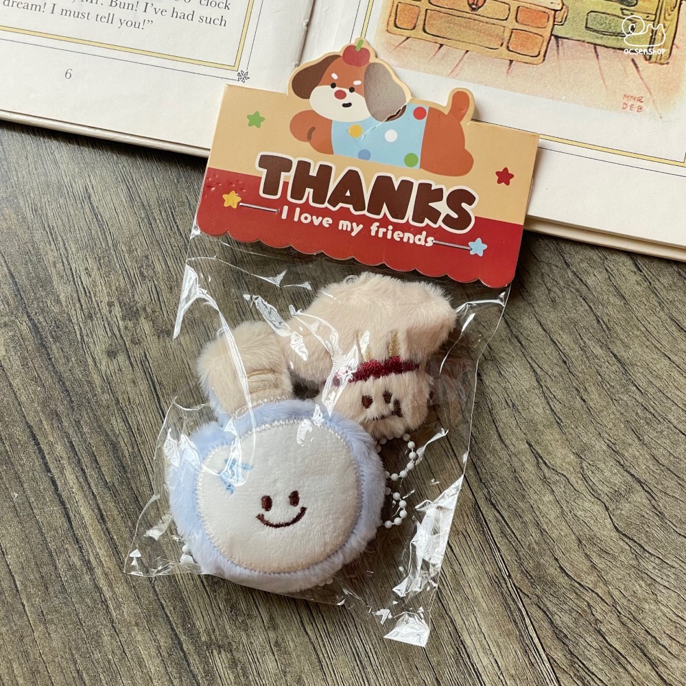 Set móc khóa bông thể thao (2c)