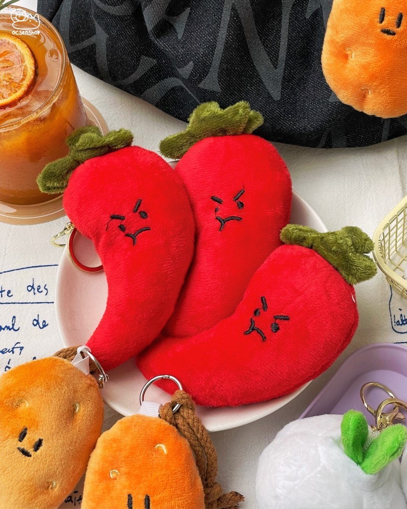 Móc khóa bông Rau Củ emotion