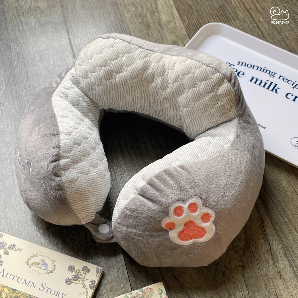 Gối kê cổ chữ U thêu