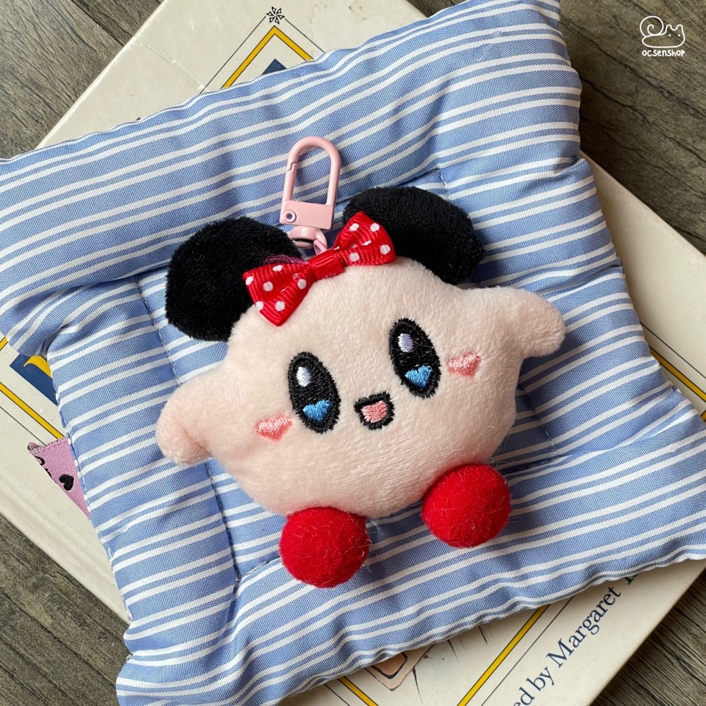 Móc khóa bông Kirby má hồng