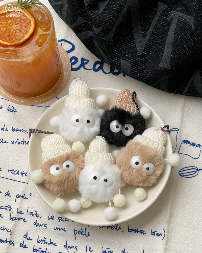 Móc khóa bông Susuwatari (9,5x6,5cm)