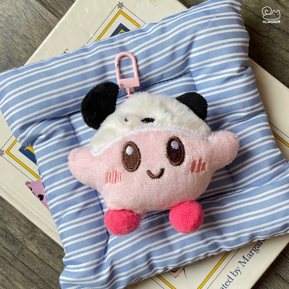 Móc khóa bông Kirby má hồng