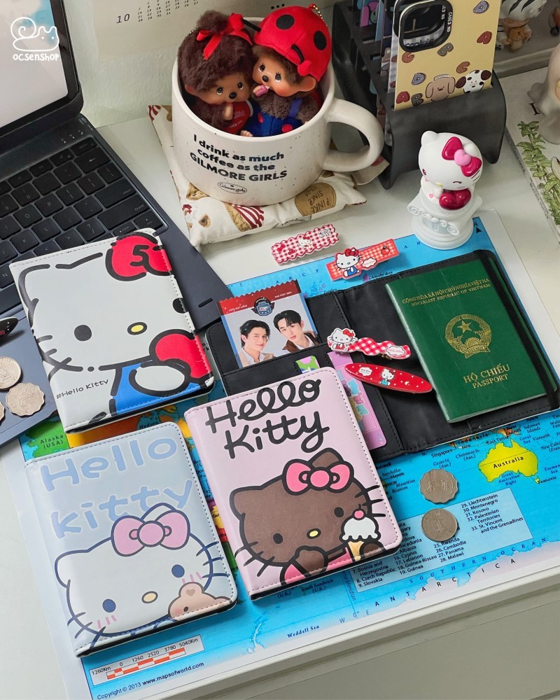 Vỏ passport Hello Kitty
