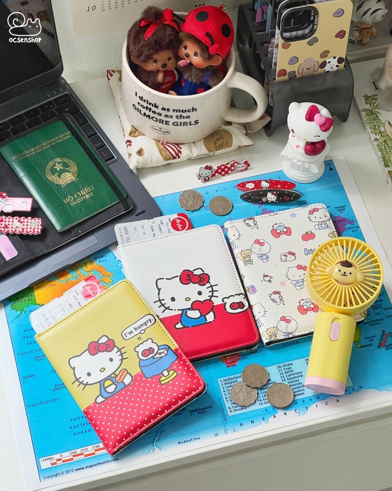 Vỏ passport Hello Kitty