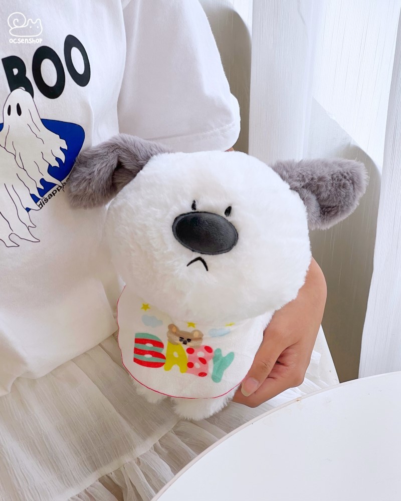 Cún bông đeo yếm (35cm)