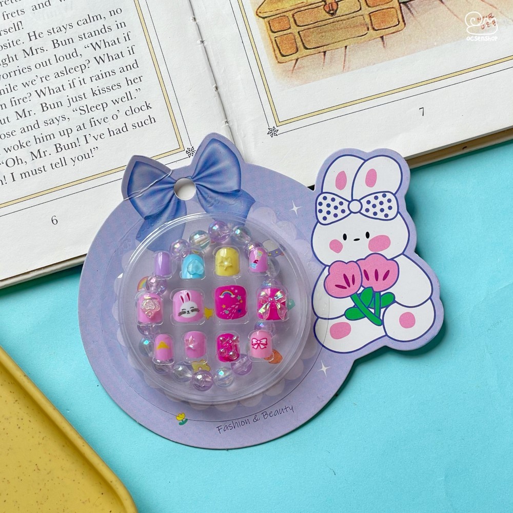 Set vòng tay + nail giả trẻ em