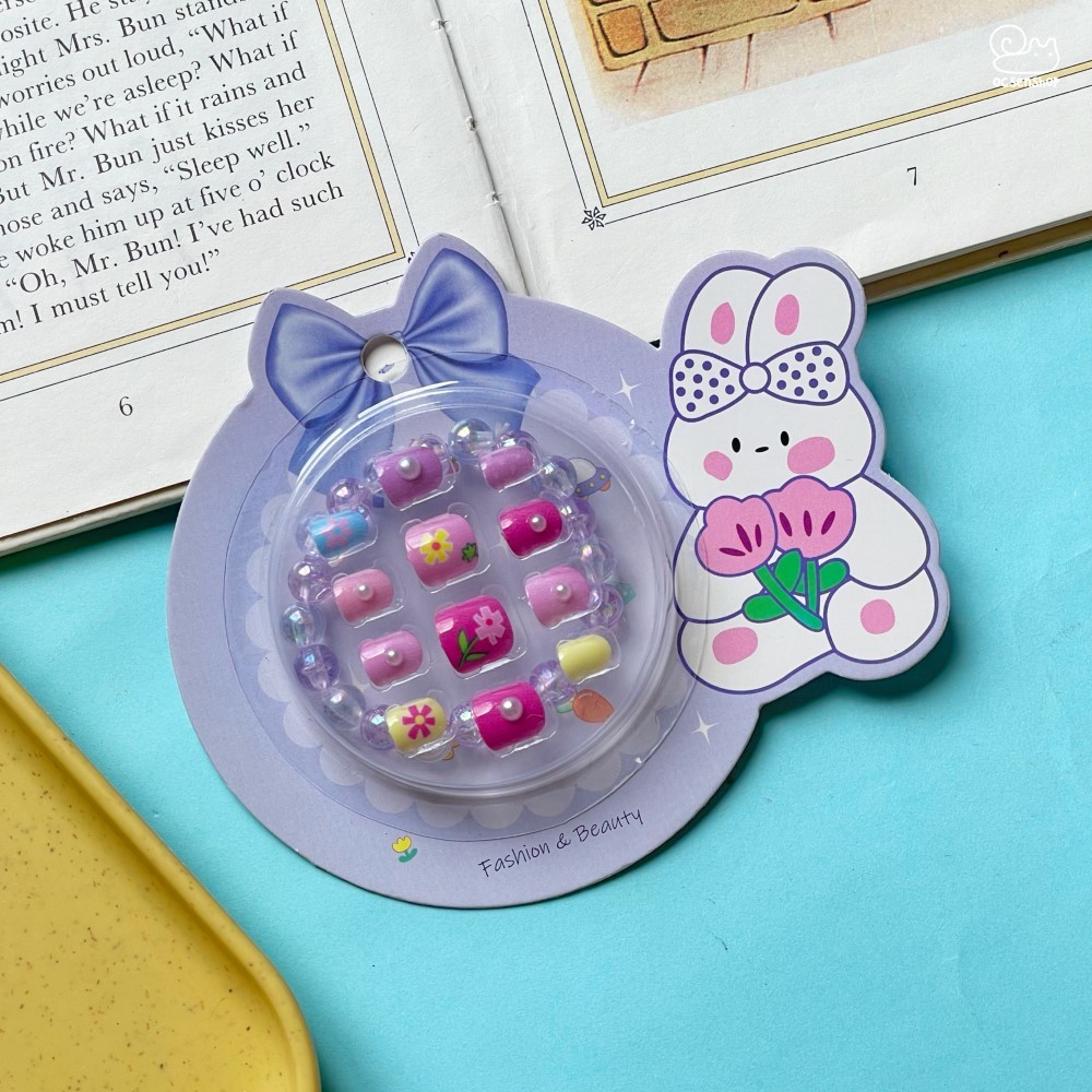 Set vòng tay + nail giả trẻ em
