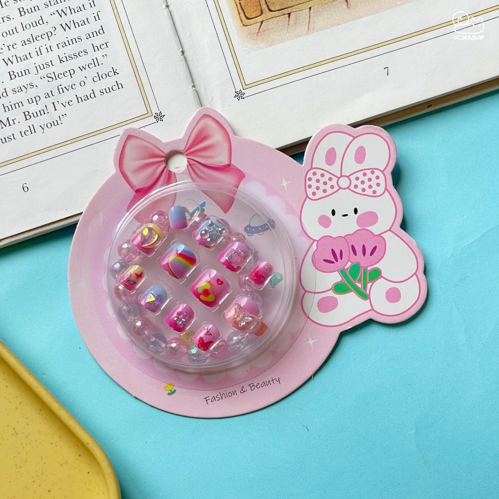 Set vòng tay + nail giả trẻ em