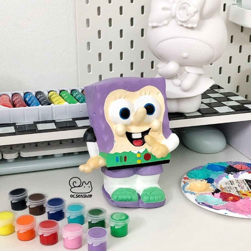 CB Tượng nhựa và màu chiết - Spongebob (17cm)