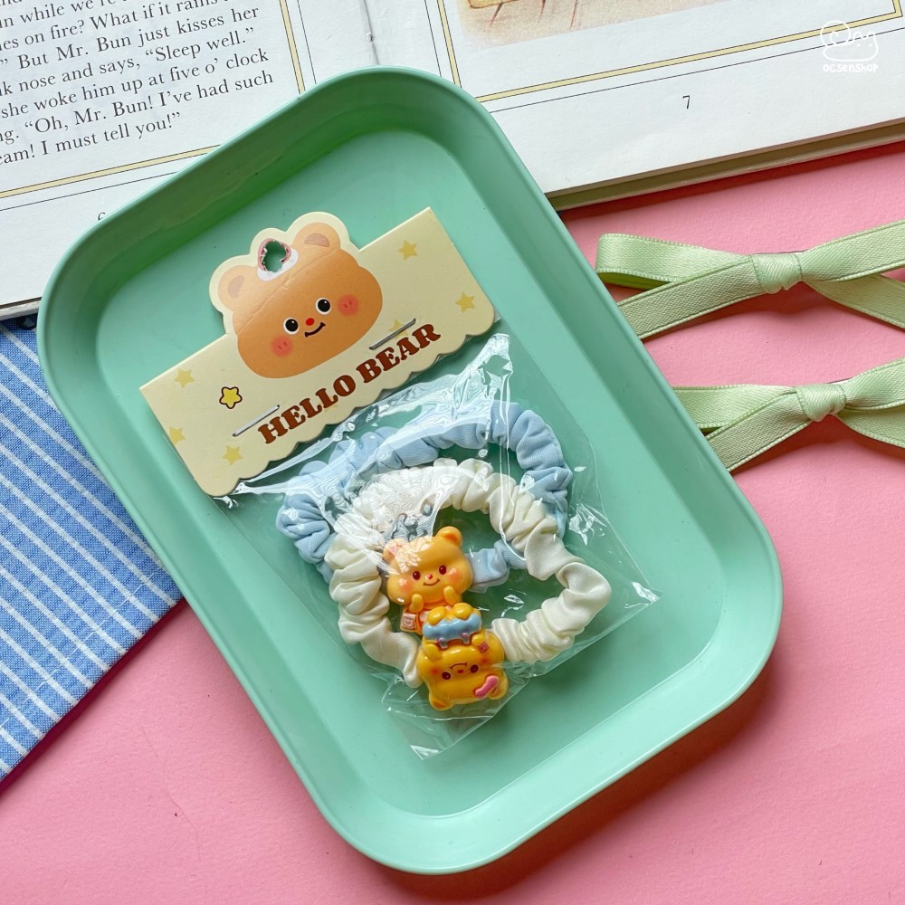 Set chun buộc tóc Cheese bear (2c)