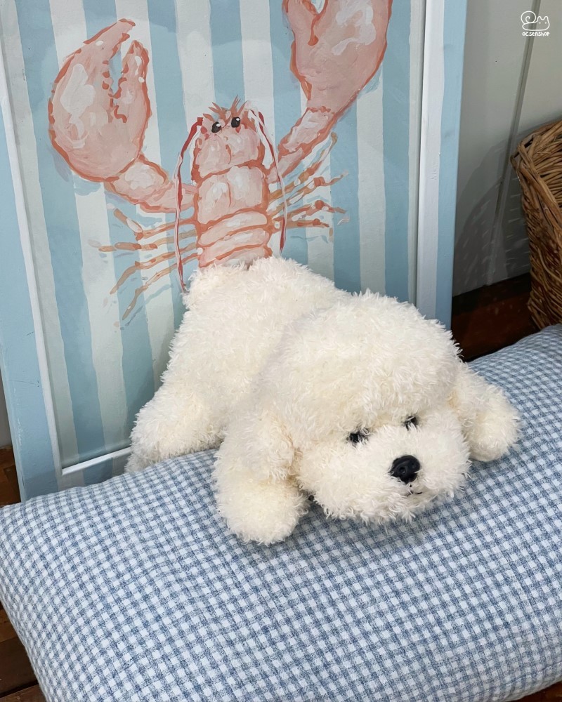 Cún bông xù nằm (33cm)