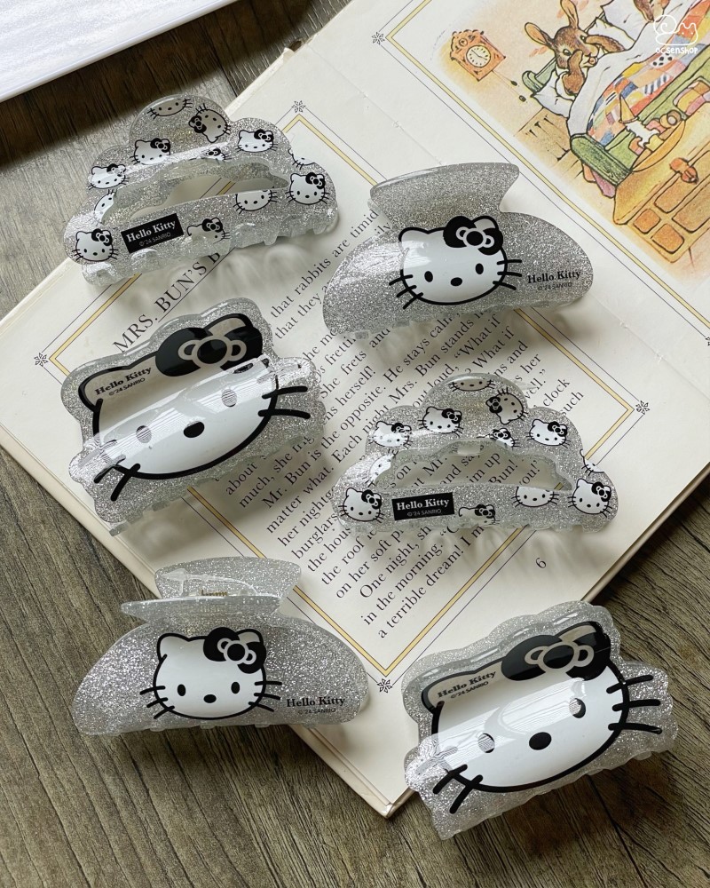 Kẹp càng cua Hello Kitty bạc