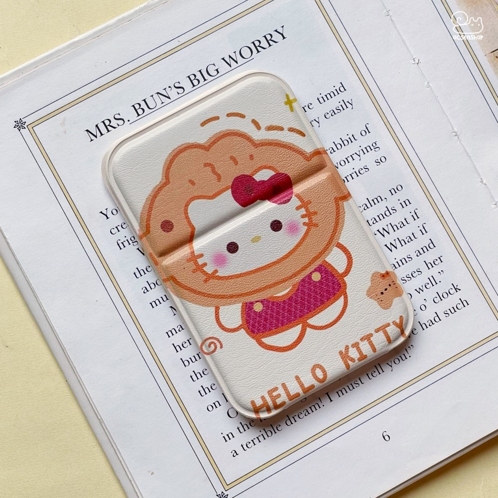 Gương gập bọc da Hello Kitty