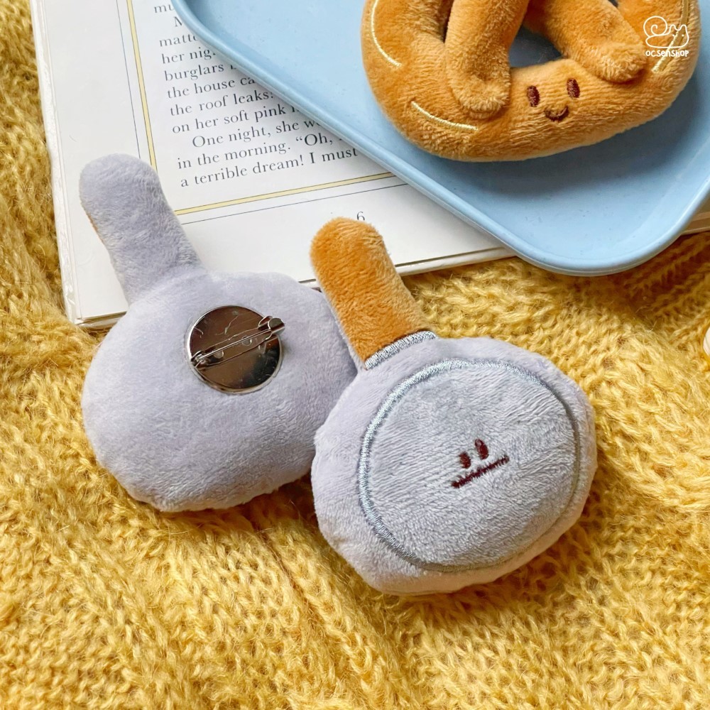 Pin cài áo bông dụng cụ ăn