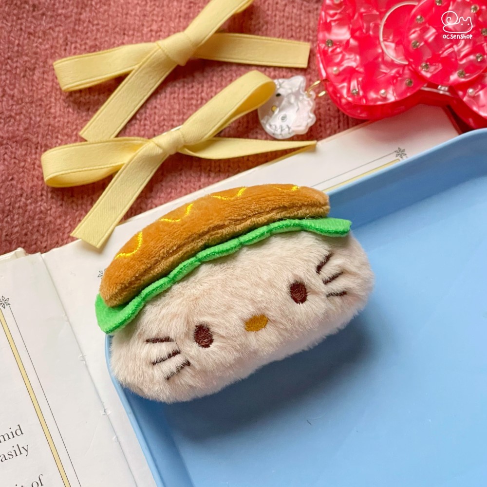 Pin cài áo bông Sanrio cosplay đồ ăn