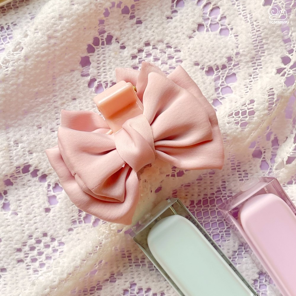 Kẹp tóc Nơ lụa mini (5,3cm)