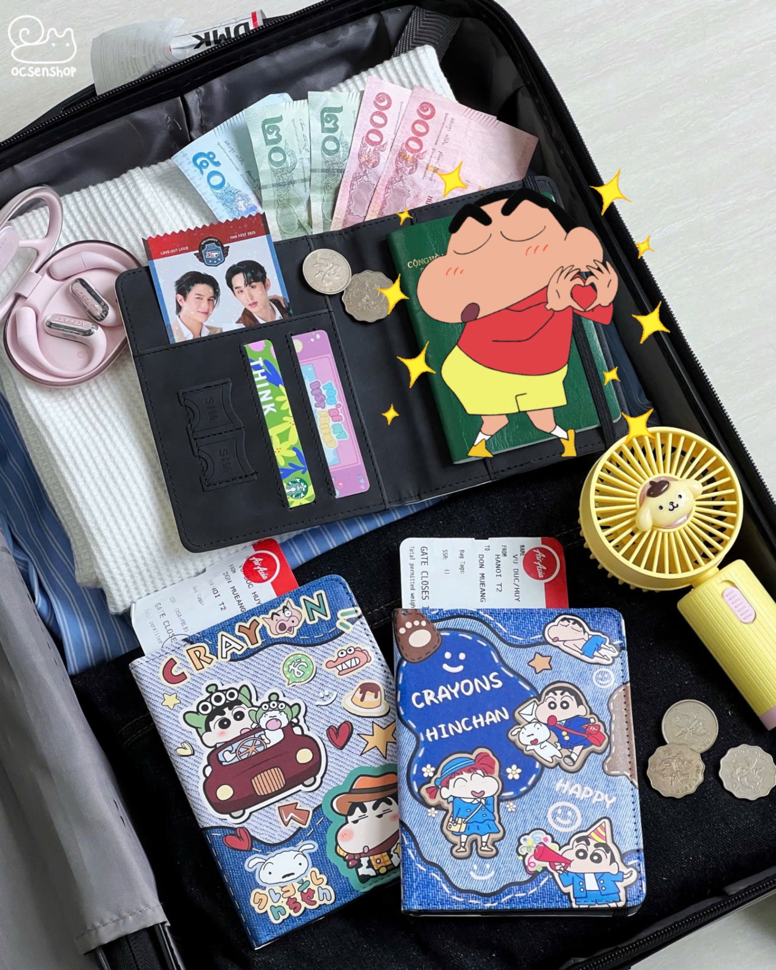 Vỏ passport Shinchan