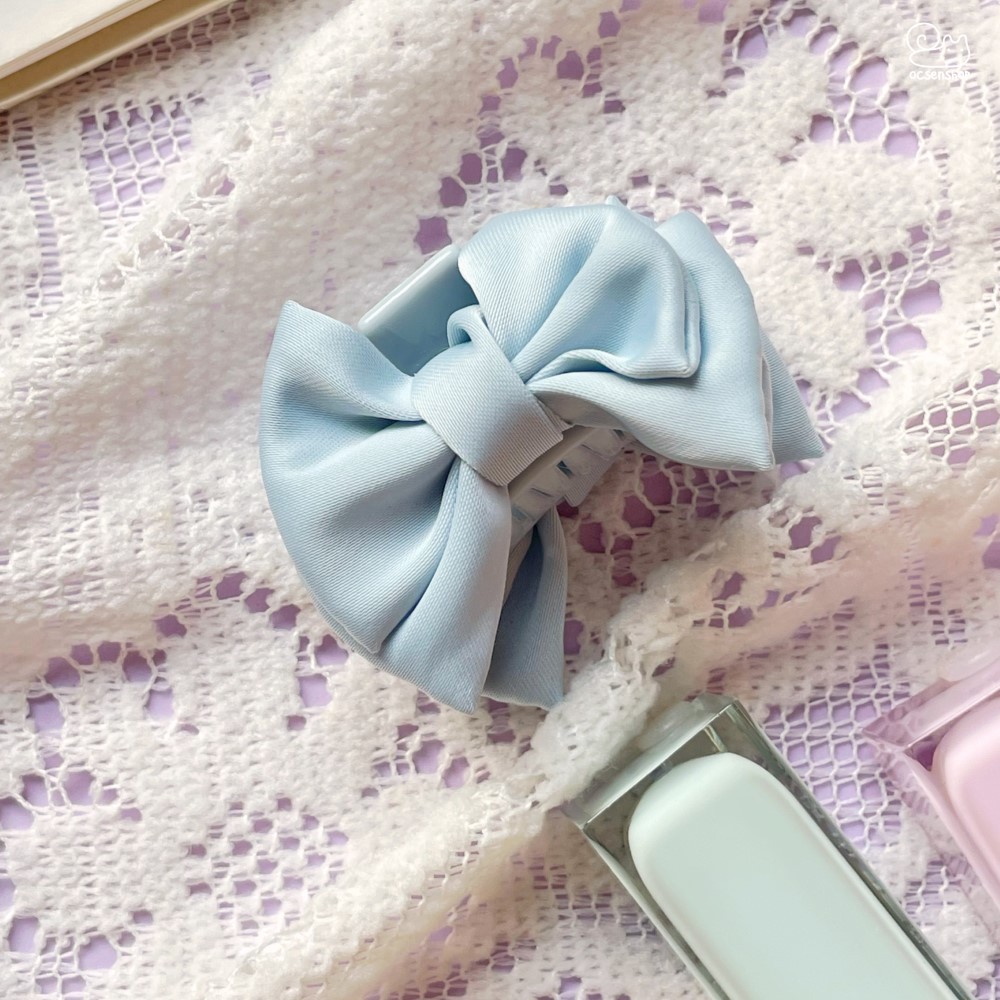 Kẹp tóc Nơ lụa mini (5,3cm)