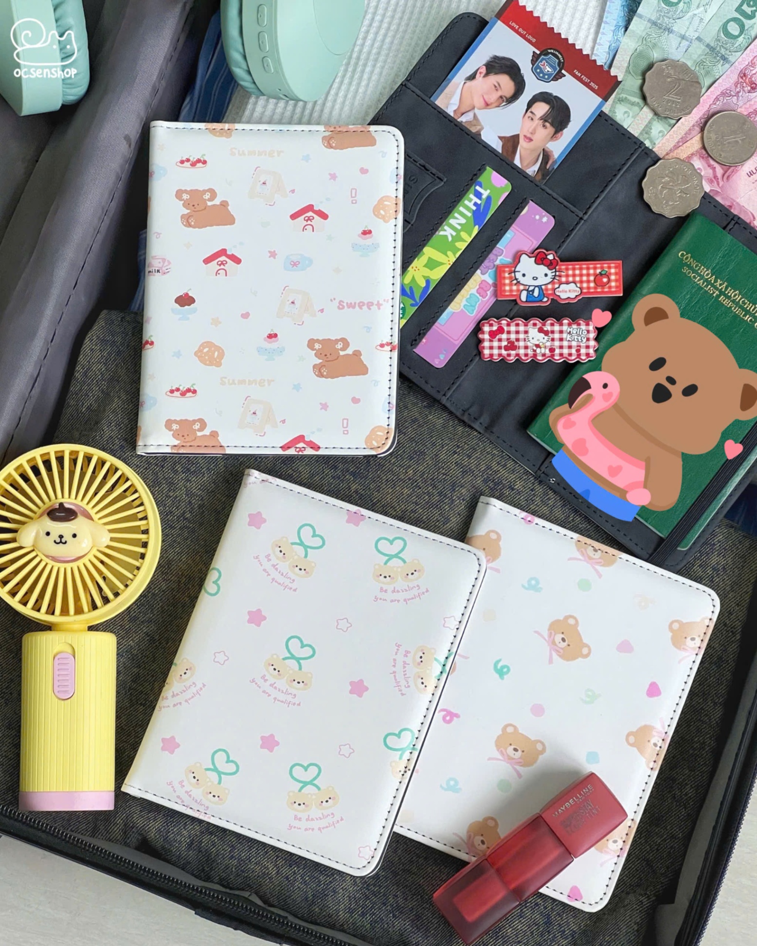 Vỏ passport Cherry
