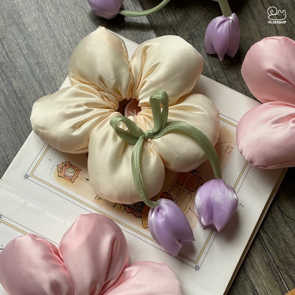 Chun buộc tóc Bông hoa dây tulip