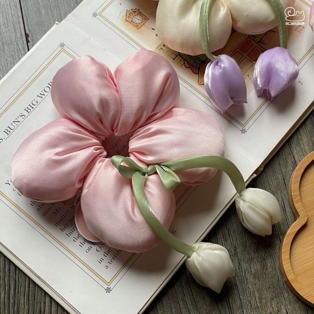 Chun buộc tóc Bông hoa dây tulip